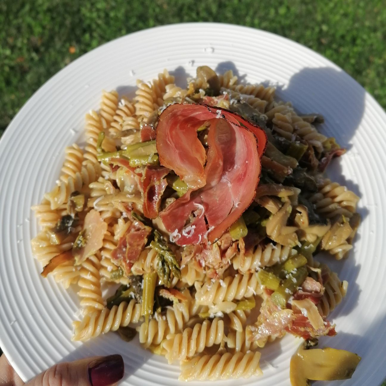 Fusilli ai 5 Cereali con speck croccante