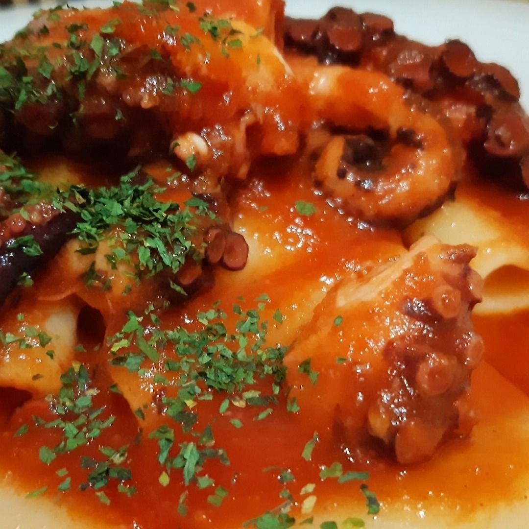 Paccheri con polpo in umido