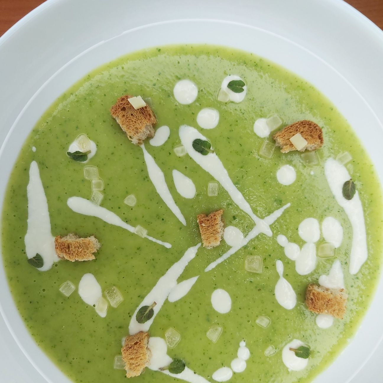 Crema di zucchine con fonduta al caciocavallo