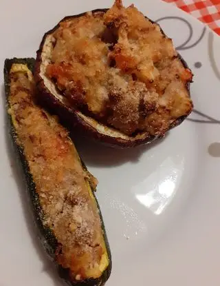 Ricetta Melanzane e zucchine ripiene, cottura nella friggitrice ad aria di eoggicosabolleinpentola