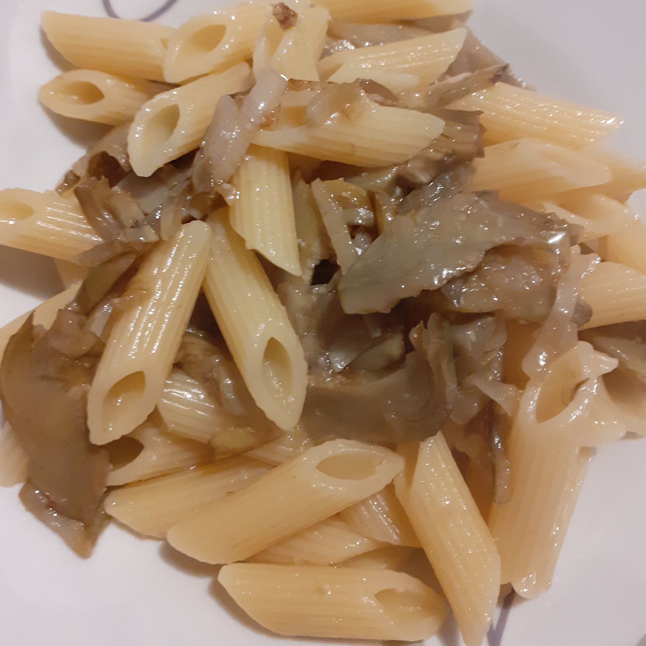 Mezze penne con carciofi