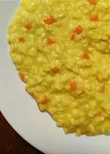 Ricetta Risotto Zafferano Carote e Montasio