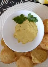 Ricetta Frittelle di ceci,patate e gamberi con maionese al curry