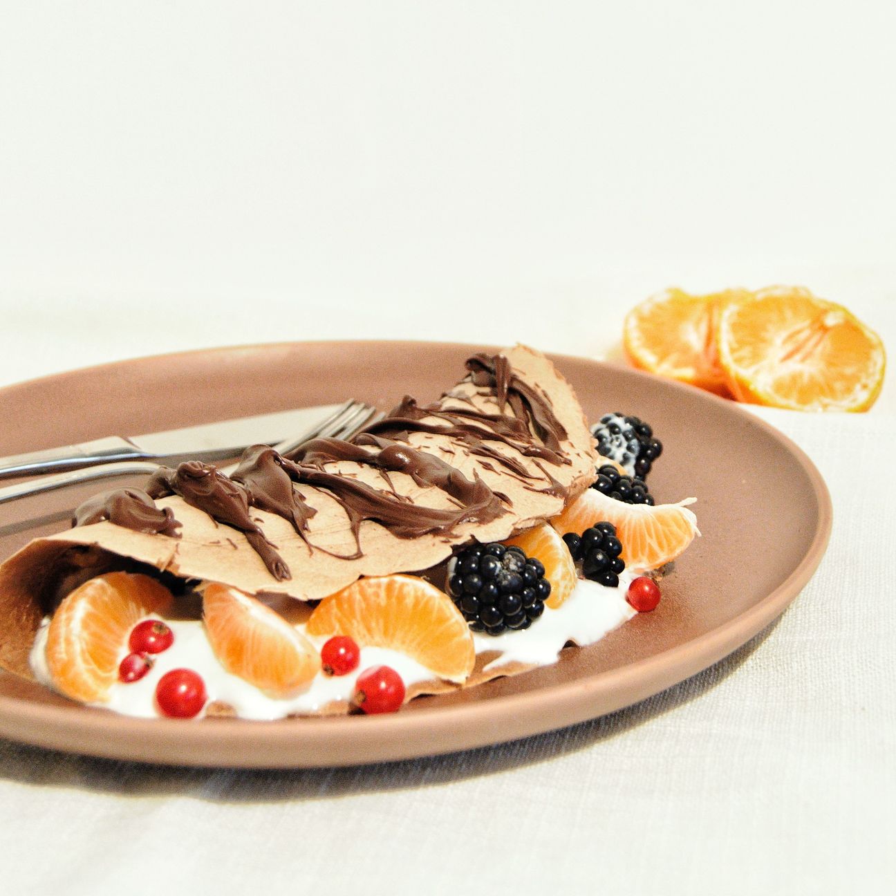 Piadacake mandarino e cioccolato