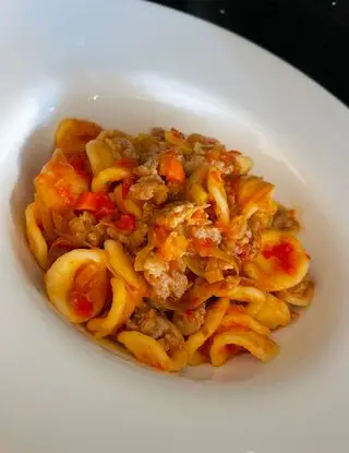 Ricetta Orecchiette con pomodorini, porro e salsiccia di unaforchettadigitale