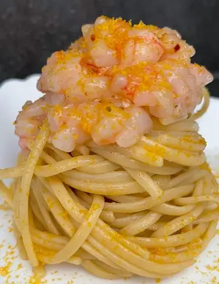 Ricetta Linguine alla tartare di gambero e bottarga di unaforchettadigitale