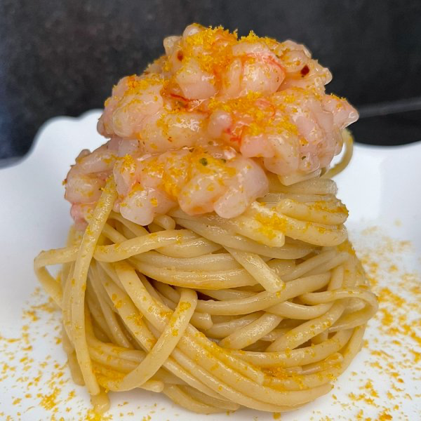 Linguine Alla Tartare Di Gambero E Bottarga Al Ta Cucina Unaforchettadigitale