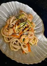 Ricetta Udon gamberi e verdure