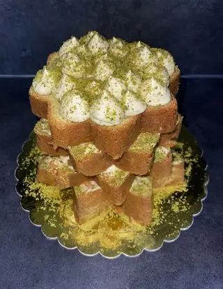 Ricetta Pandoro farcito con crema al mascarpone al pistacchio di unaforchettadigitale