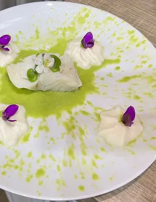 Ricetta Baccalà in oliocottura, crema di fave e spuma di mozzarella di savianonunzio