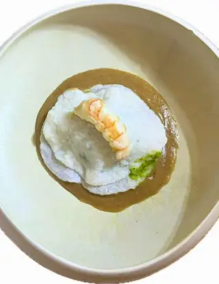 Ricetta Raviolo di calamaro con salsa di pane e scampi di savianonunzio