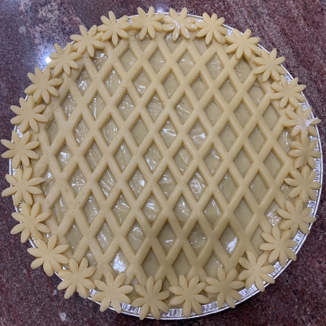 Crostata con crema al pistacchio