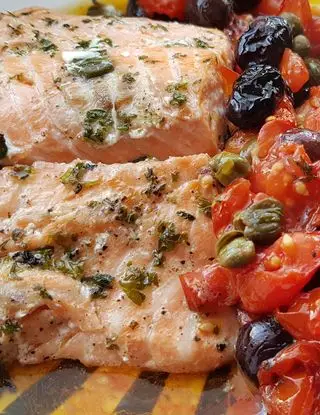 Ricetta Salmone alla mediterranea di giovanna1993