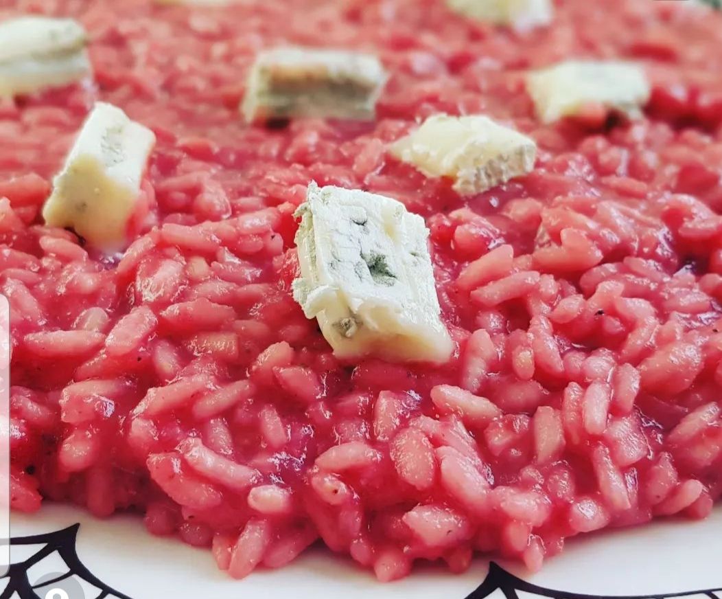 Risotto barbabietola e gorgonzola