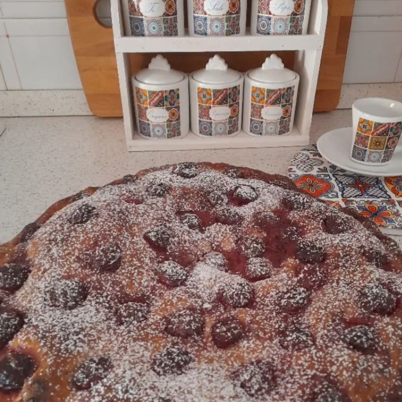 Focaccia alle ciliegie