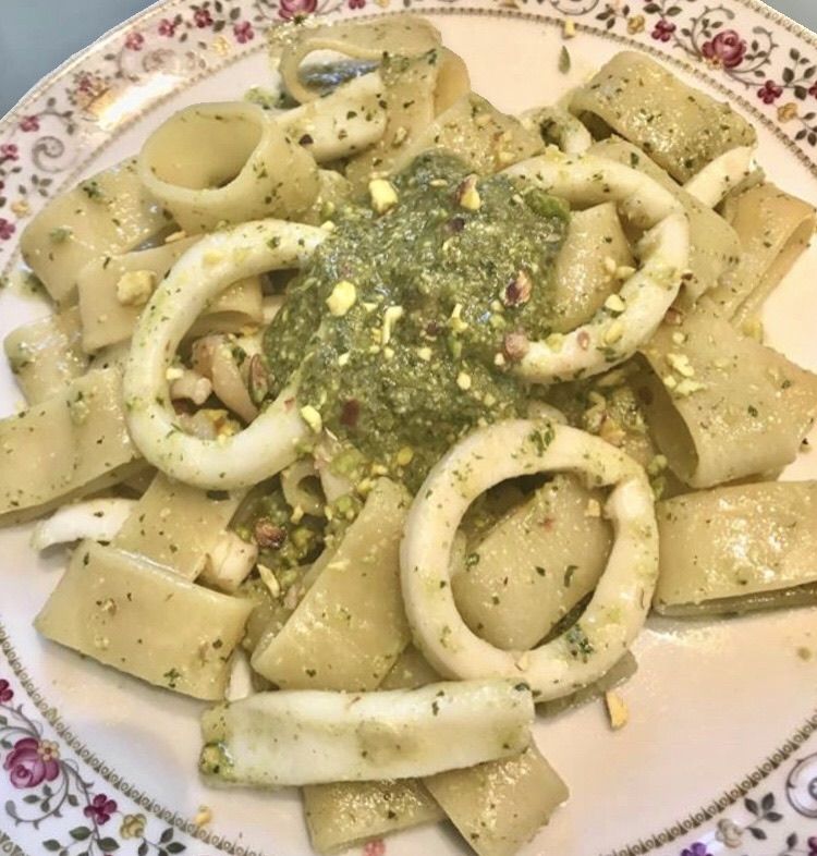 Calamarata al pesto di pistacchi di Bronte