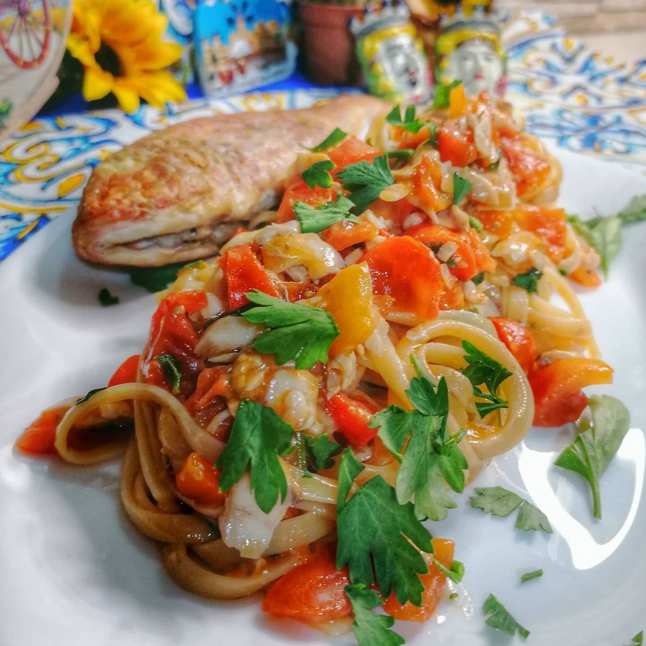 Linguine con triglie