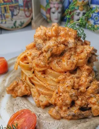 Ricetta Fettuccine alla boscaiola alla Siciliana di cristinaeffe_