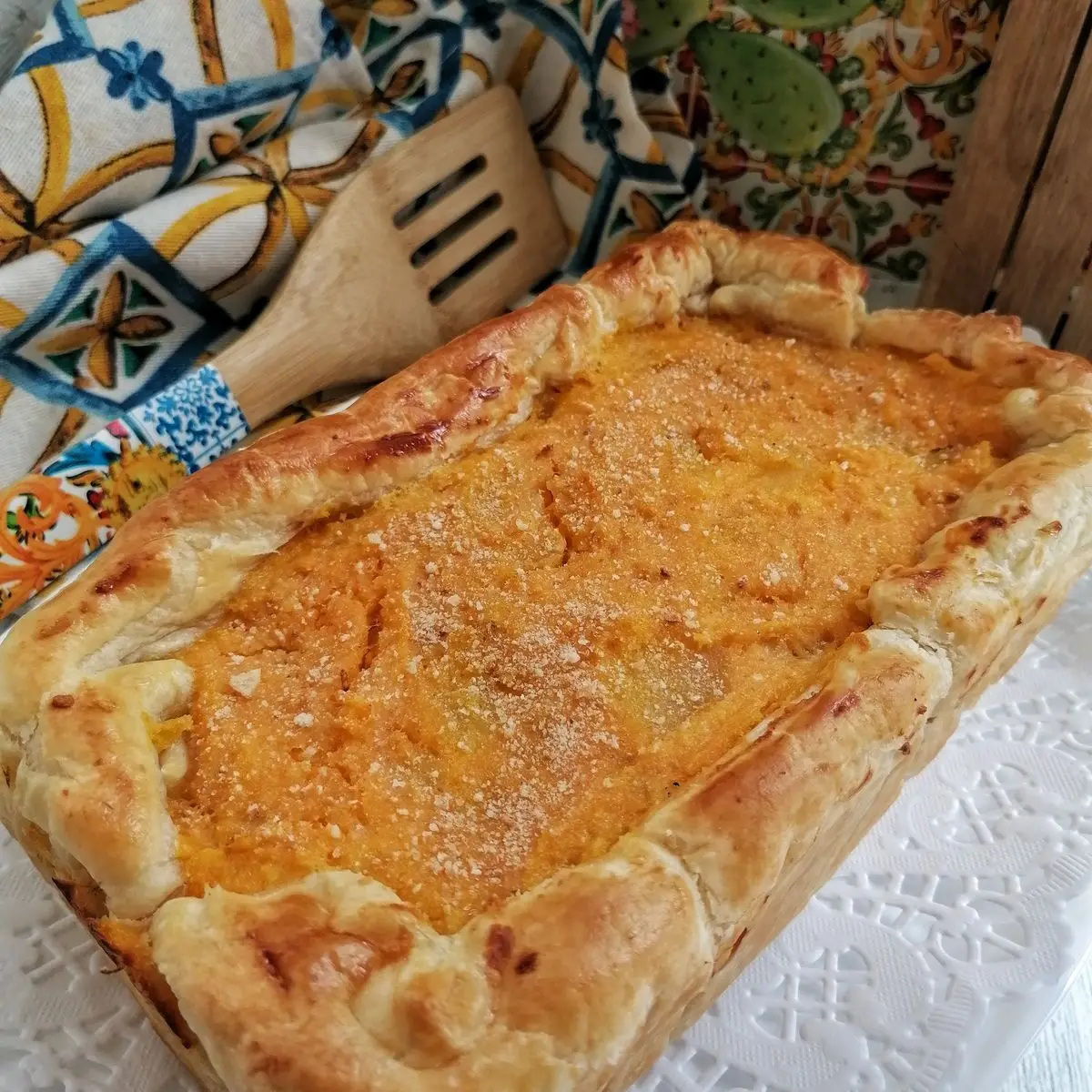 torta salata zucca e salsiccia