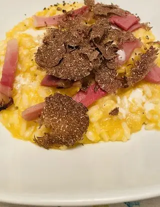 Ricetta Risotto alla zucca con fonduta di taleggio,speck e tartufo nero di pugliavibes