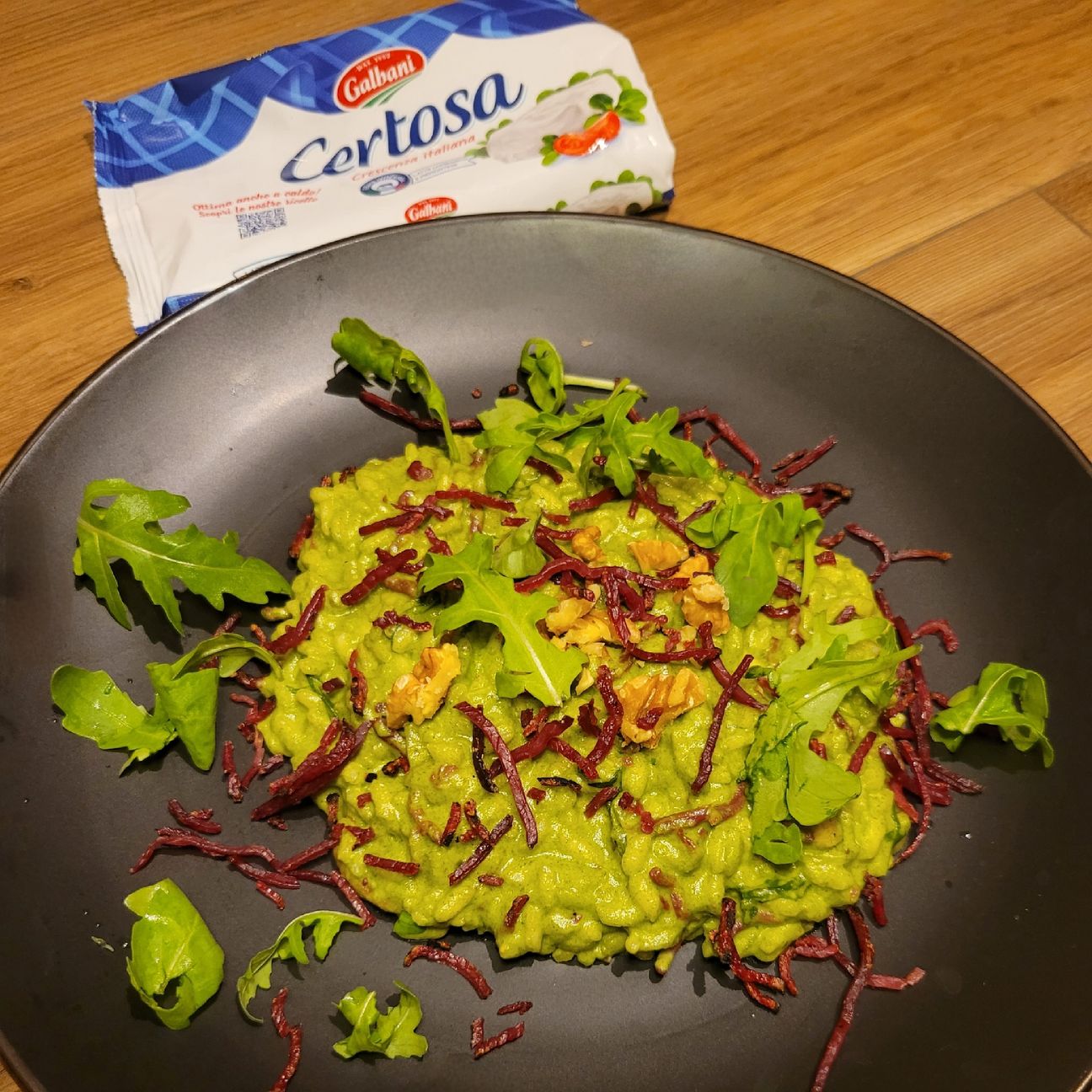 Risotto rucola bresaola e certosa