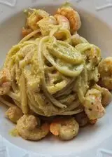 Ricetta Linguine mazzancolle e pesto di pistacchi