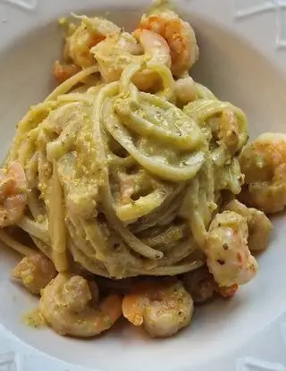 Ricetta Linguine mazzancolle e pesto di pistacchi di crisimo59