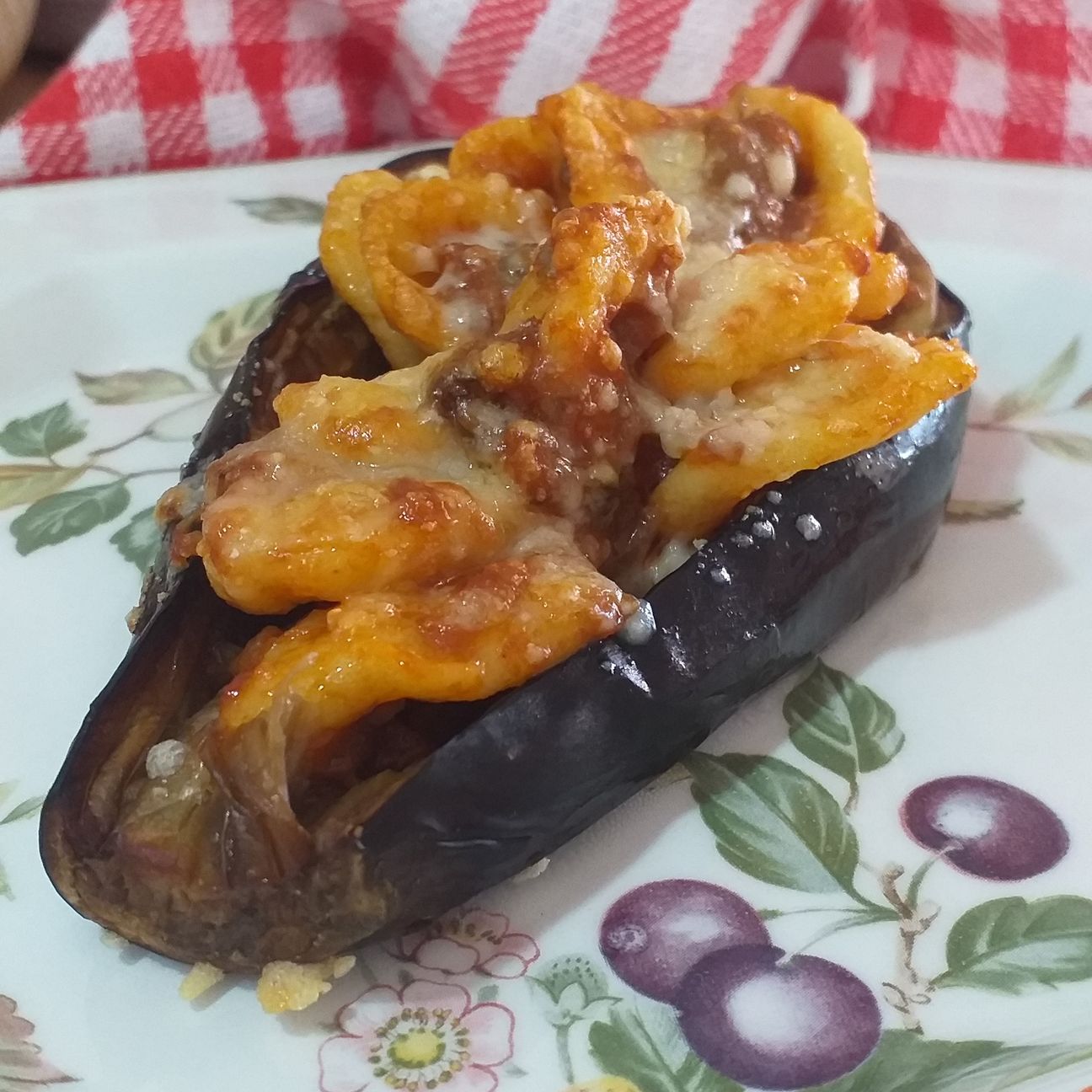 Melanzana ripiena di orecchiette