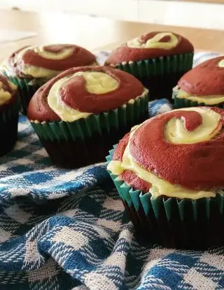 Ricetta Muffin girella al cioccolato con crema pasticcera di angela876