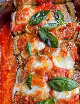 Ricetta INVOLTINI DI MELANZANE GRATINATI AL FORNO RIPIENI DI CARNE di Burrataepistacchi