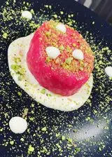 Ricetta Tartare con fonduta di gorgonzola e pistacchi