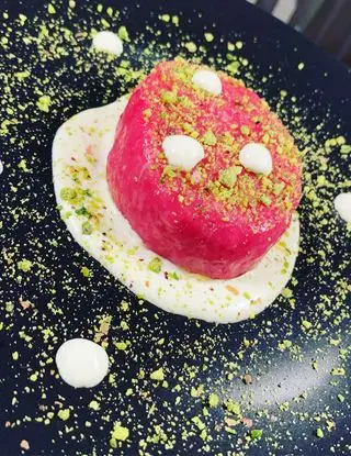 Ricetta Tartare con fonduta di gorgonzola e pistacchi di claudiolisacchi