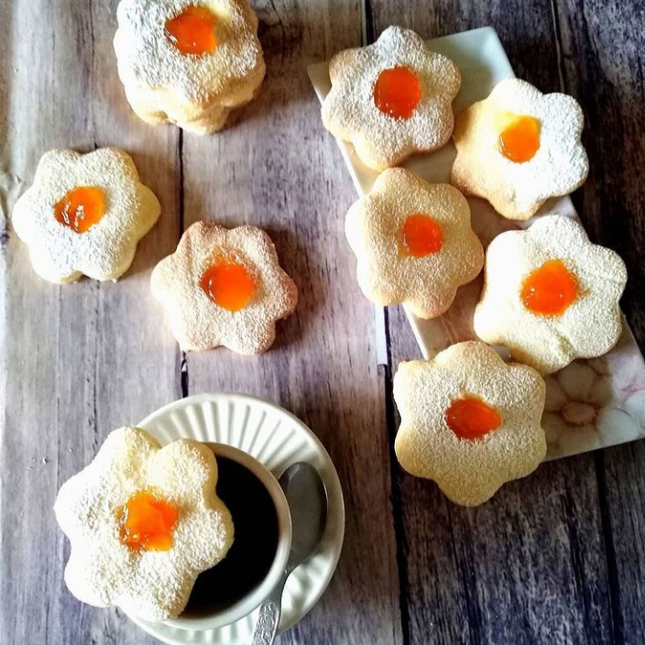 Margherite con marmellata