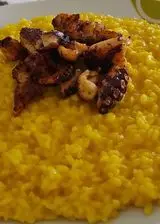 Ricetta Risotto allo zafferano con polipo croccante