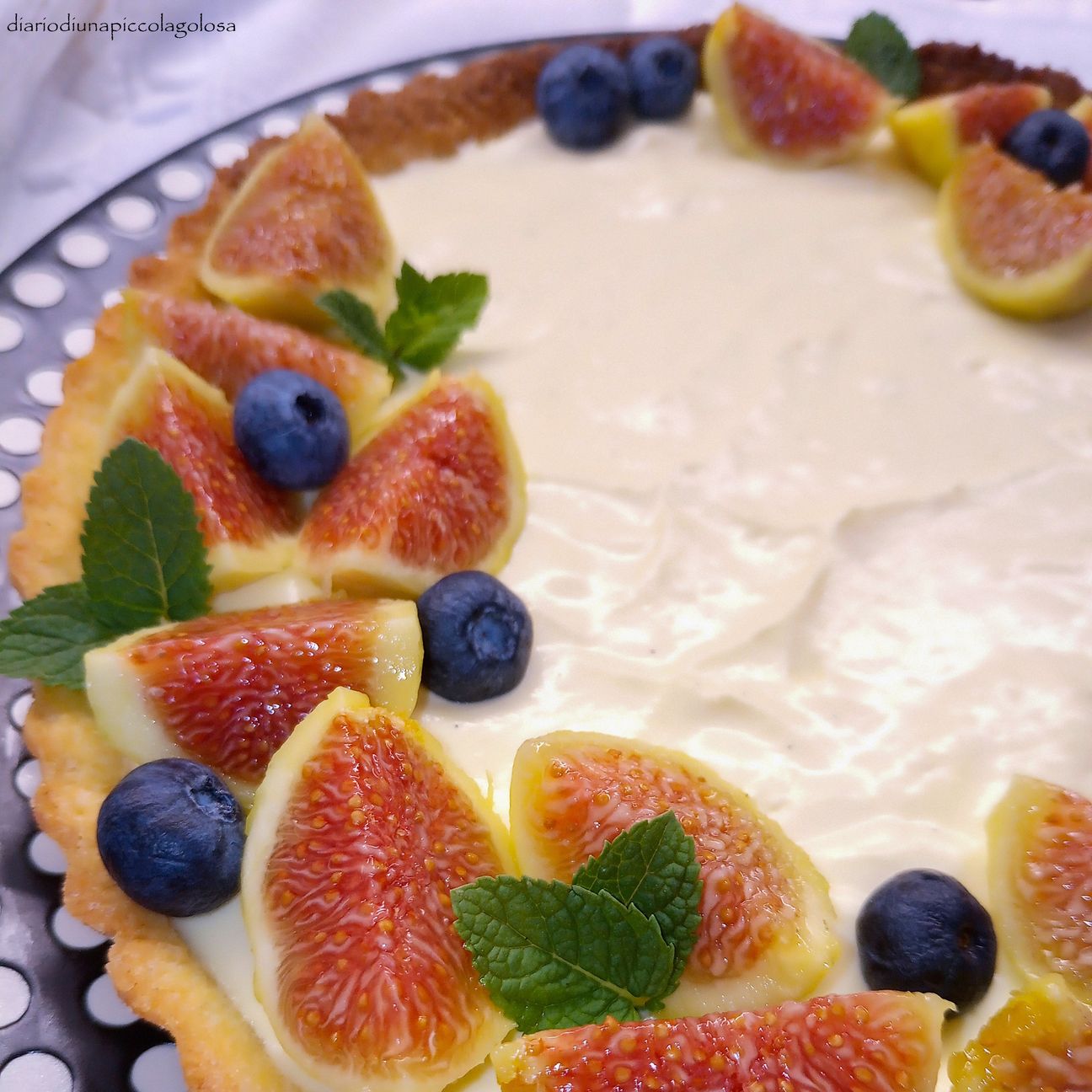Crostata con mascarpone e fichi