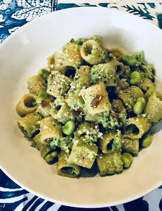 Ricetta Mezze maniche alla gricia di fave di euridic3