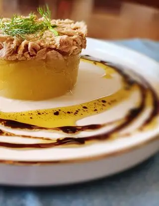 Ricetta Torretta di patate e tonno con vinagrette all'aceto balsamico di lodovico.pradella