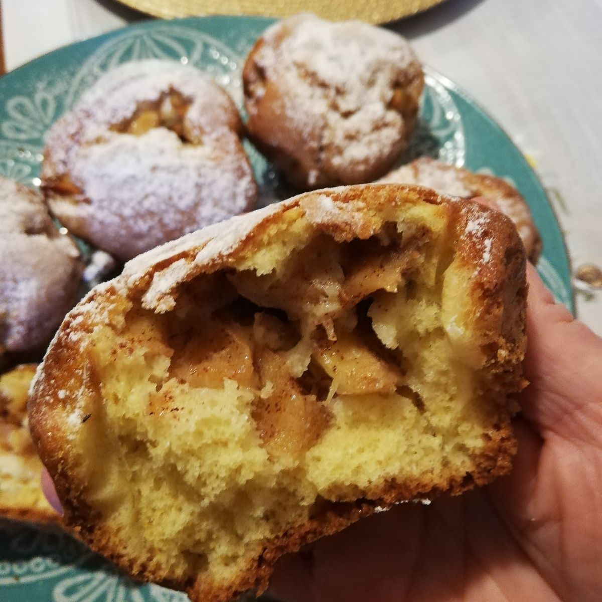 Muffin con cuore di mele alla cannella🍎