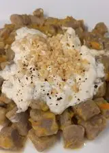 Ricetta Gnocchi glutenfree con crema di datterini, burrata e granella di mandorle 