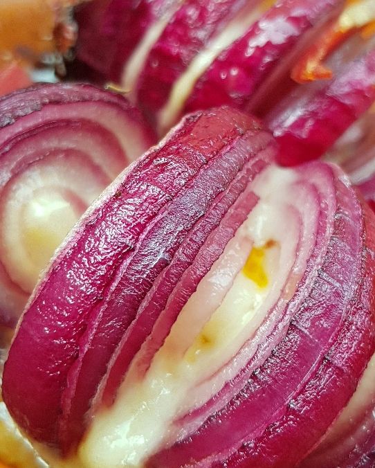 Cipolla rossa Hasselback