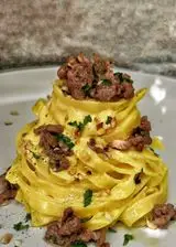 Ricetta Tagliolini CON RICOTTA, ZAFFERANO e SALSICCIA