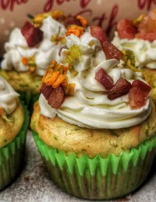 Ricetta Cupcake zucchine e pancetta di Pranz.0cena