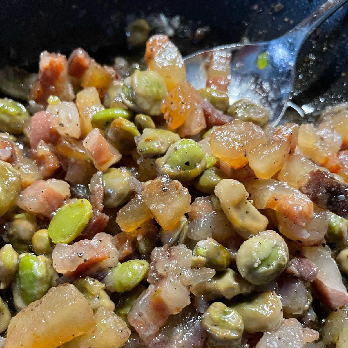 Fave e pancetta