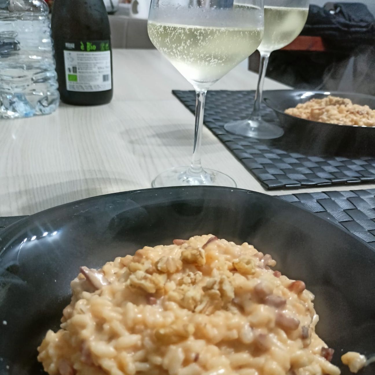 Risotto mascarpone, pancetta e noci