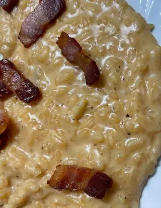 Ricetta Risotto con guanciale e crema di barbabietola e gorgonzola di benedettagreco94