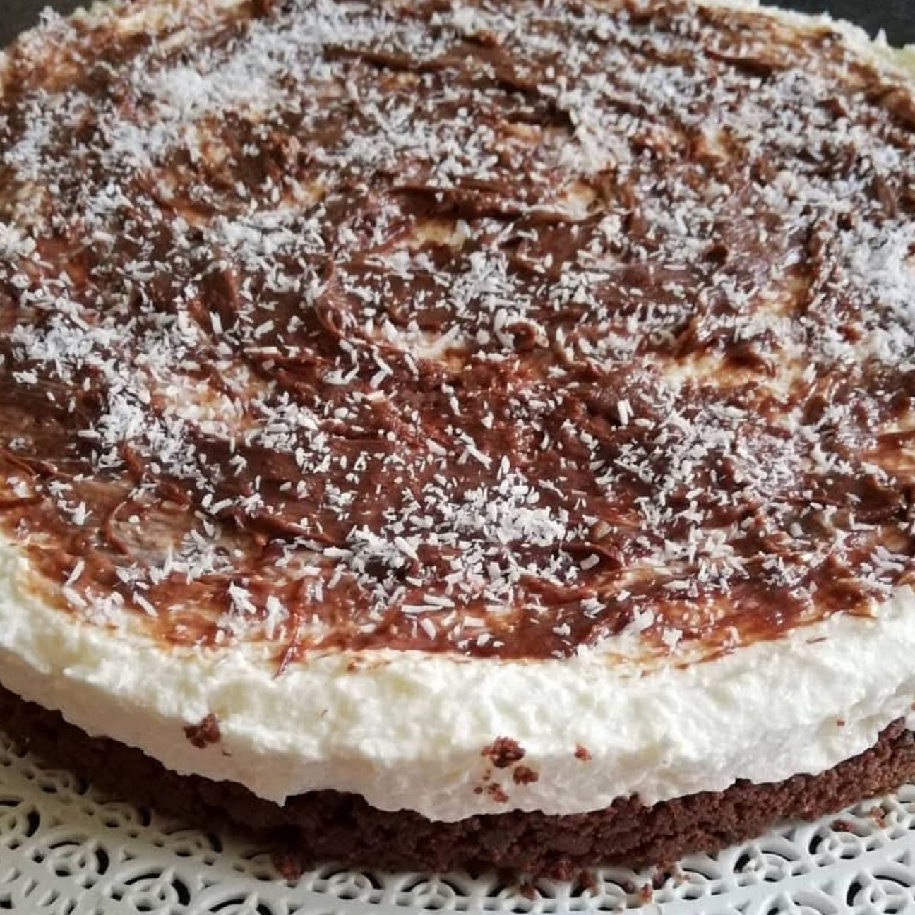 Cheesecake al cocco e Nutella Senza Glutine