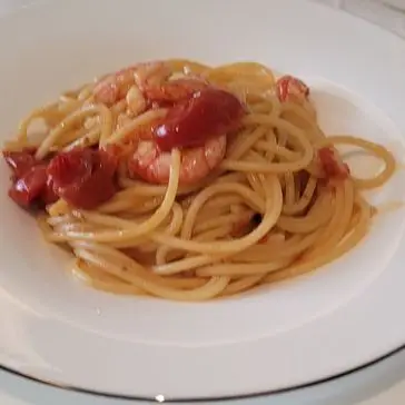 Ricetta Spaghetto con gambero rosso e pomodorino