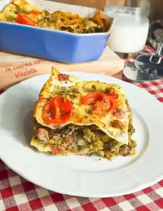 Ricetta Lasagne con broccoli e pomodori di visciola.versilia