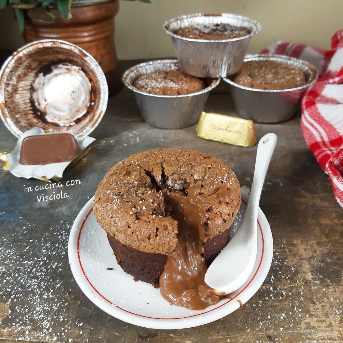 Tortino con cuor di gianduiotto