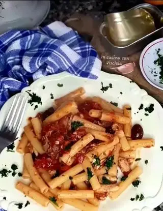 Ricetta Pasta allo sgombro in scatola di visciola.versilia